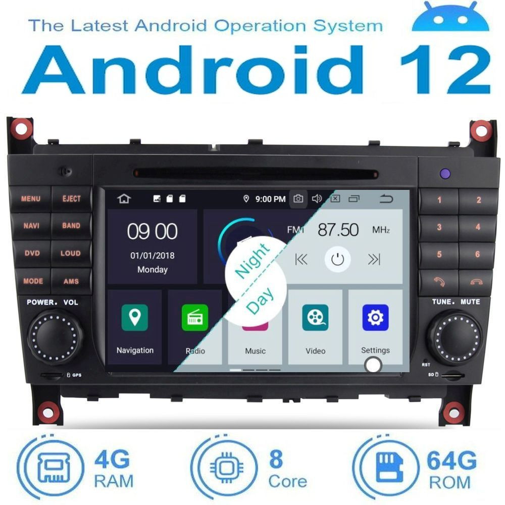 MERCEDES BENZ W203 W219 ANDROID 12.0 OS