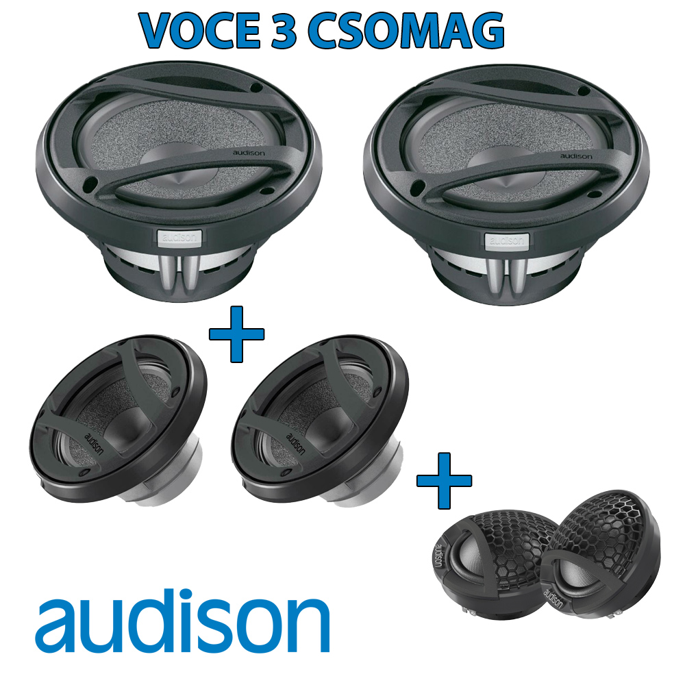 Audison - Voce 3 csomag - AV 1.1 + 3.0 + 6.5 hangszórópárak csomagban