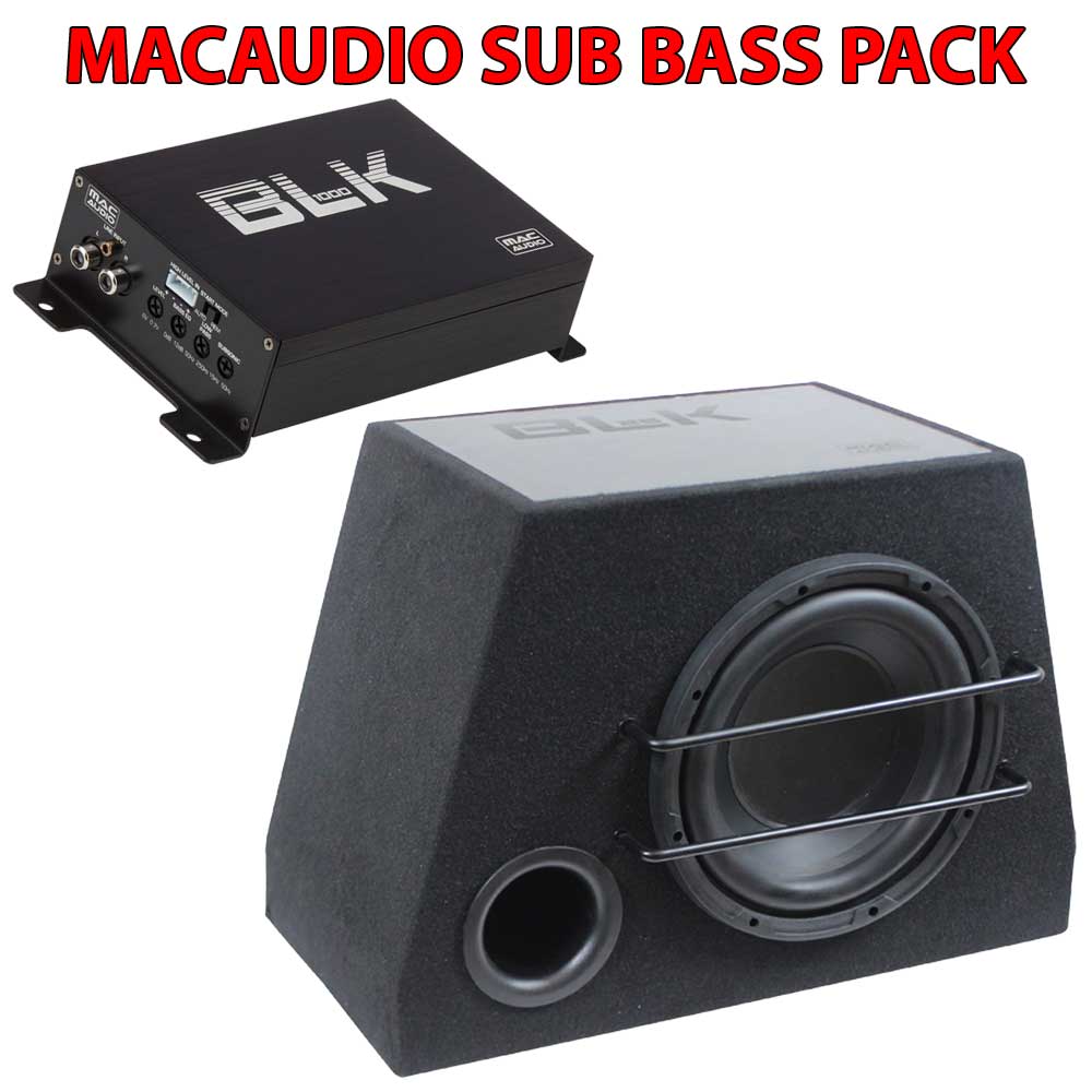 macAudio - BLK SUB BASS csomag - BLK 1000 autóerősítő + BLK SUB25 Bass Reflex 