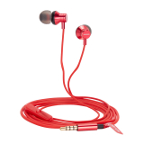 Aiwa ESTM-50RD Kompakt Stílus és Kivételes Hangzás Egyetlen Fülhallgatóban, mikrofonnal, piros színben