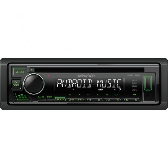 KENWOOD KDC-130UG USB / CD AUTÓRÁDIÓ, ZÖLD