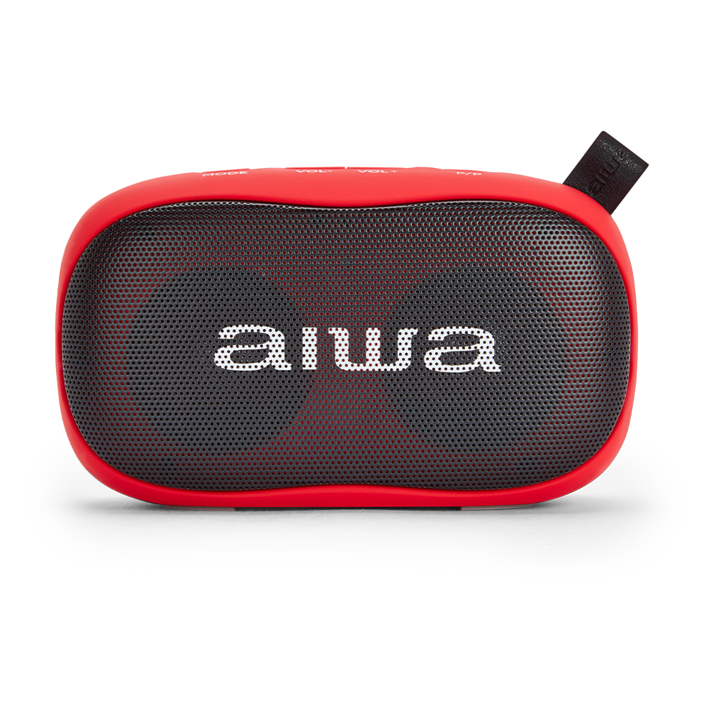 Aiwa BS-110RD Hordozható Bluetooth hangszóró piros színben - Tökéletes hangzás a szabadban!