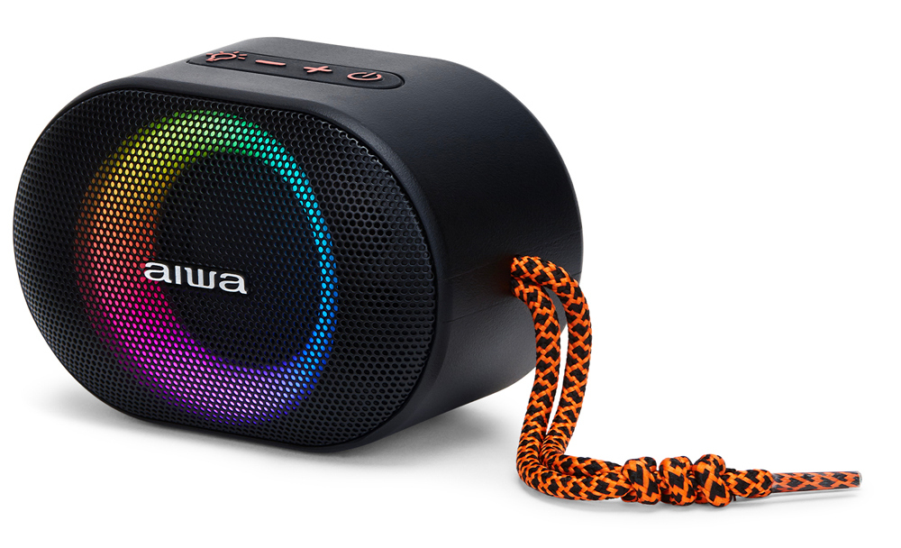 Aiwa BST-330BK Hordozható Japán Bluetooth hangszóró Hyper Bass mélyhangokkal - A hordozható hangerő!