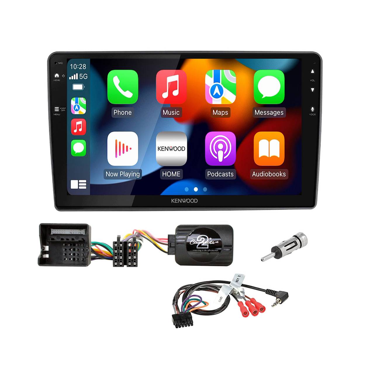 Ford Kenwood DMX80AXS 9"-os Apple CarPlay, Android Auto fejegység szett