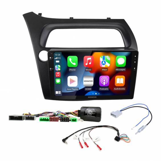 Honda Civic 8 Kenwood DMX80AXS 9"-os Apple CarPlay, Android Auto fejegység szett