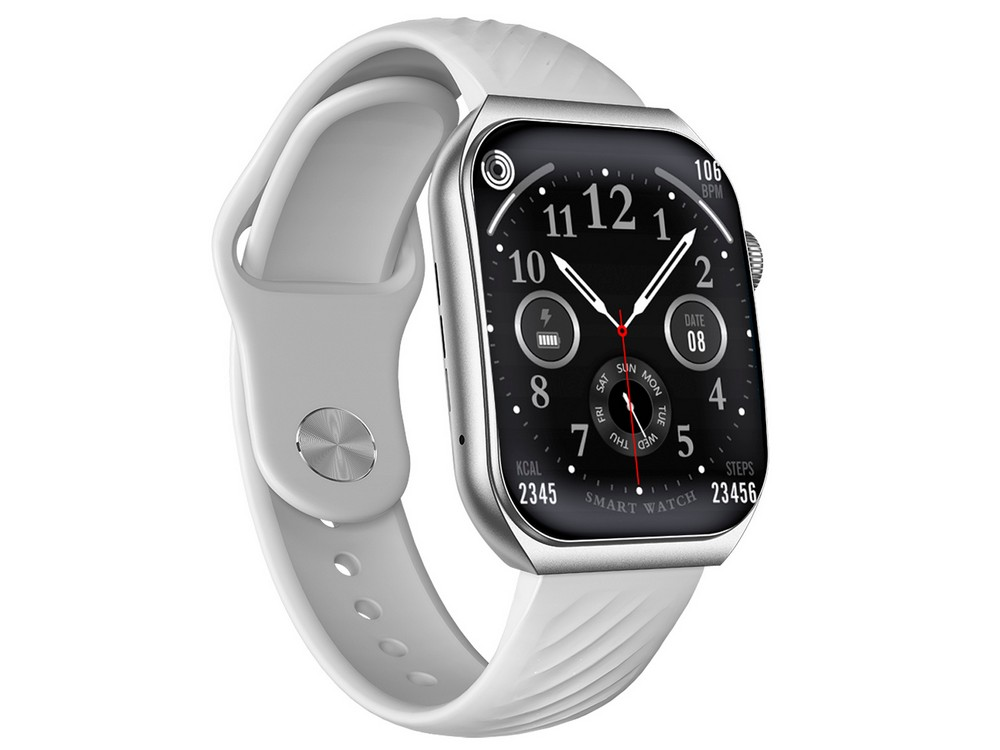 Trevi T-FIT 400 C SILVER – Smartwatch AMOLED kijelzővel, ívelt dizájnnal és hívásfunkcióval ezüst színben