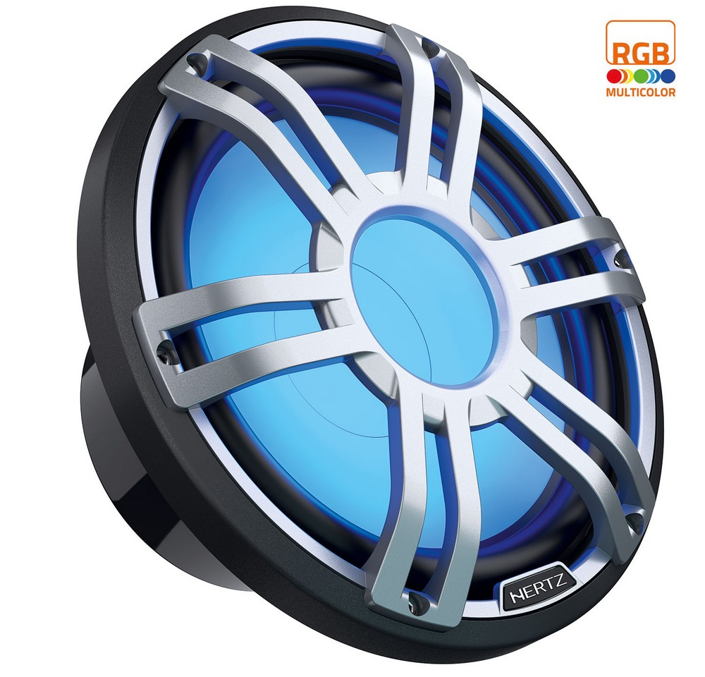Hertz HMS 10 S2-LD-G vízálló mélysugárzó 25 cm, 2 Ohm, RGB LED, 250 W RMS / 500 W