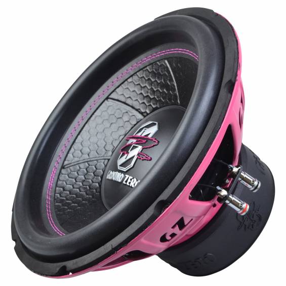 Ground Zero GZIW 12XSPL-D2 PINK 1000WSPL 30cm mélysugárzó, Dupla tekercs