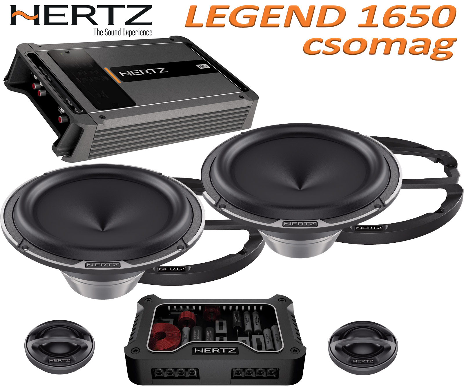 Hertz - Legend 1650 csomag - ML Power 4, 4/3/2 csatornás erősítő + Mille Legend 