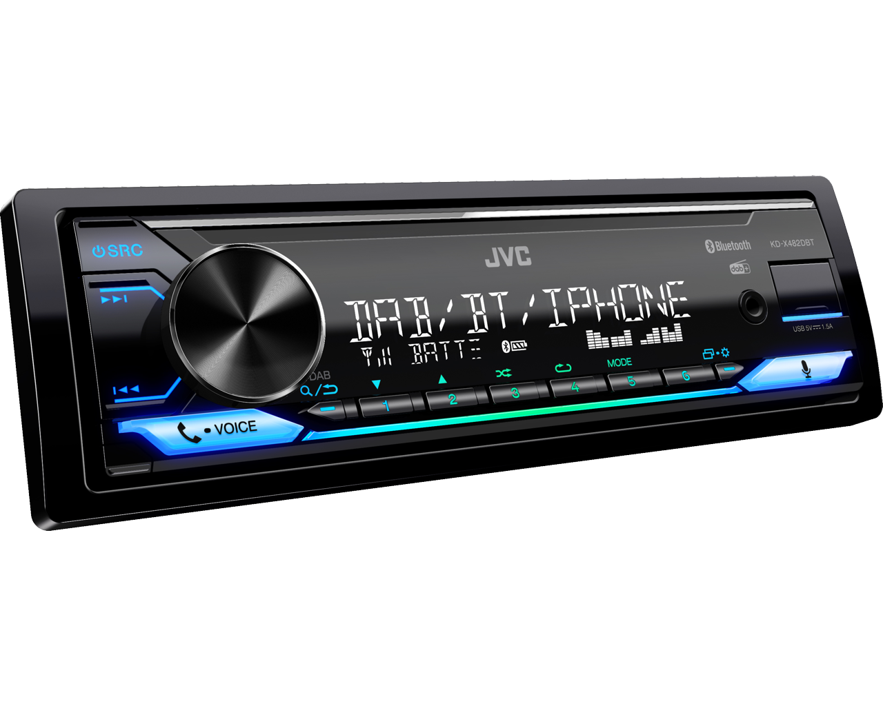 JVC KD-X482DBT Autórádió Bluetooth-tal, FM és DAB+ rádióval